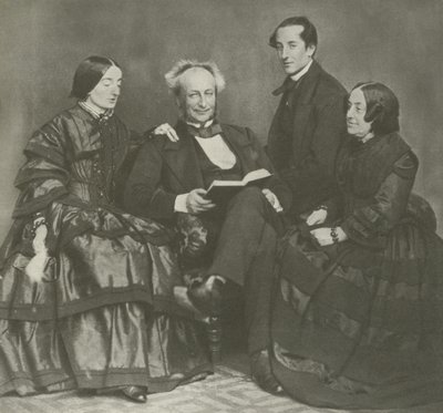 Victoriaanse familiegroep, 1857 door English Photographer