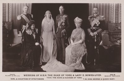 Huwelijk van ZKH de Hertog van York en Lady E Bowes-Lyon door English Photographer