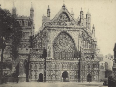 Westgevel van Exeter Kathedraal, Devon door English Photographer