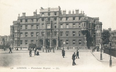 Westminster Hospital in Westminster door English Photographer