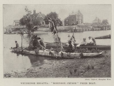 Weybridge Regatta, Robinson Crusoe Prijsboot door English Photographer