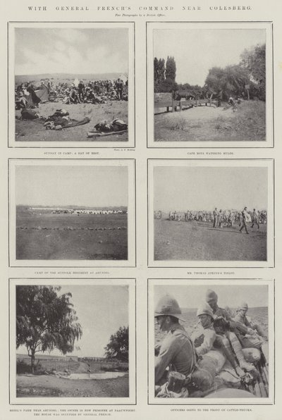 Met het commando van generaal French nabij Colesberg door English Photographer