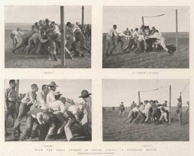 Met de Scots Guards in Zuid-Afrika, een Voetbalwedstrijd door English Photographer