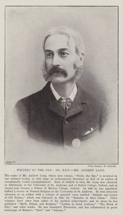 Schrijvers van de dag, Mr Andrew Lang door English Photographer