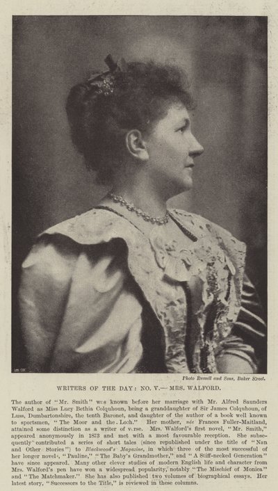Schrijvers van de dag, Mrs Walford door English Photographer
