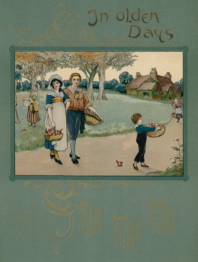 1905 kalender met vers van Alfred Austin door English School