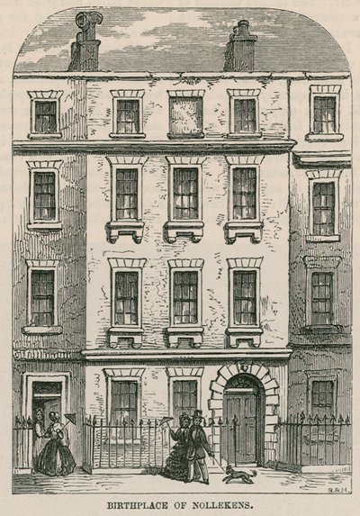 28 Dean Street, Soho, Londen, geboorteplaats van kunstenaar Joseph Nollekens door English School
