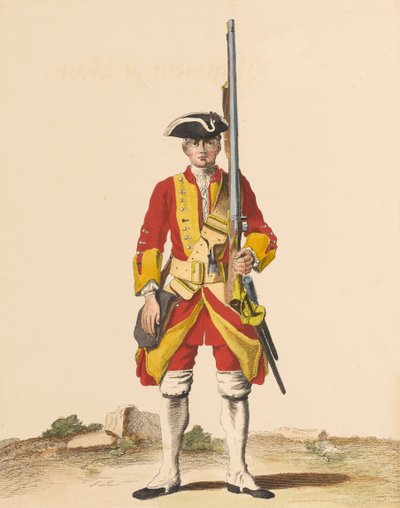 29e Regiment Voetvolk, circa 1742 door English School