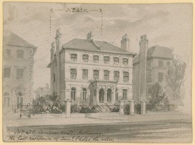 420 Camden Road, Holloway, de laatste residentie van Samuel Phelps, de acteur door English School