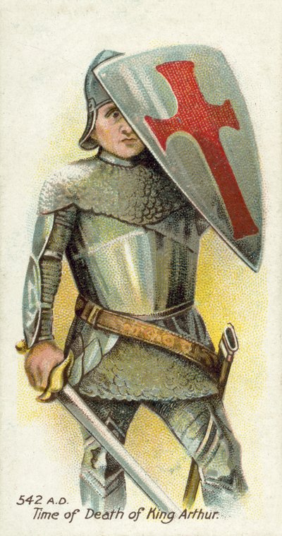 542 n.Chr., Tijd van de dood van Koning Arthur door English School