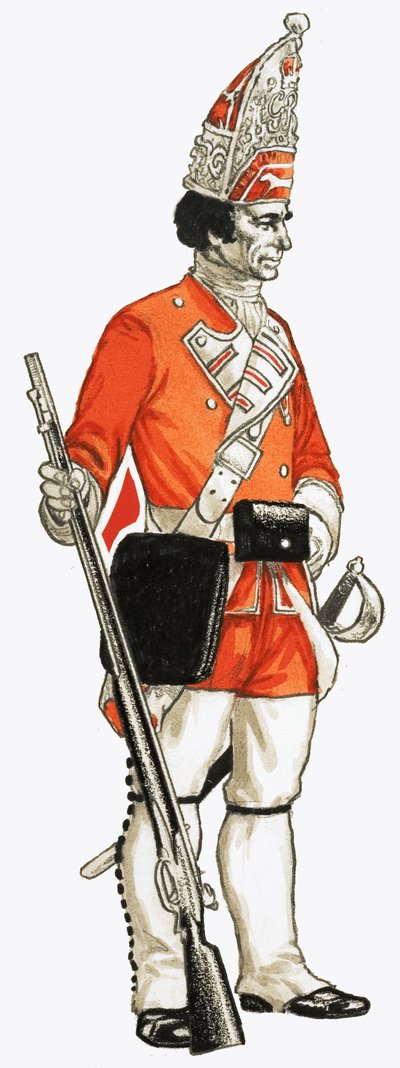 92e Voet Grenadier 1751 door English School