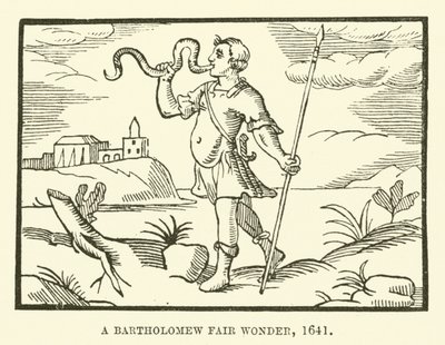 Een wonder van de Bartholomew Fair, 1641 door English School