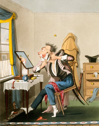 Een Bot Scheermes, uitgegeven door Hunt, 1827 door English School