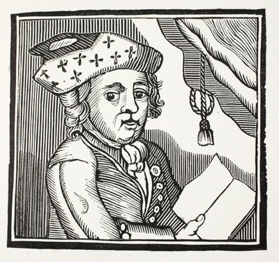 Een korte relatie van de avonturen van M. Bamfyeld Moore Carew, illustratie uit Chap-books van de achttiende eeuw door John Ashton, uitgegeven 1882 door English School