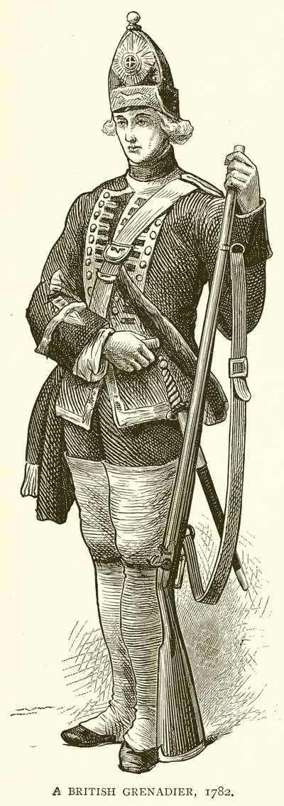 Een Britse grenadier, 1782 door English School