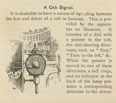 Een taxi signaal door English School