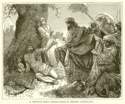 Een Gevangen Koning (Pharnabazus) voor Agesilaus door English School