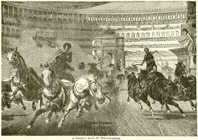 Een wagenrace in het Colosseum door English School