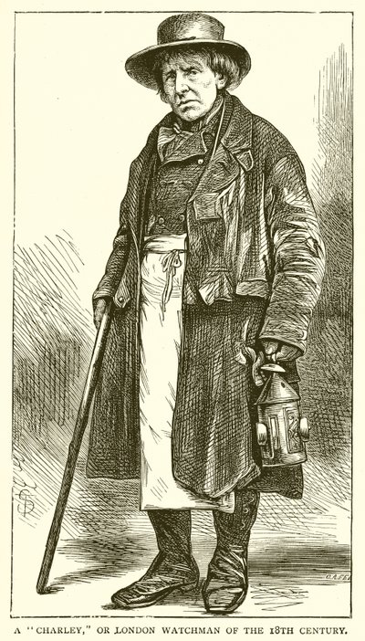 Een Charley, of Londense wachter van de 18e eeuw door English School