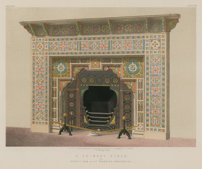 Een schoorsteenmantel door de heren Maw en Co, Broseley, Shropshire door English School