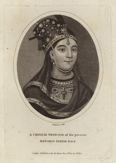 Een Chinese Prinses van de huidige Manchu-Tartaarse Ras door English School