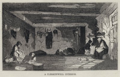 Een Interieur in Clerkenwell (gravure) door English School