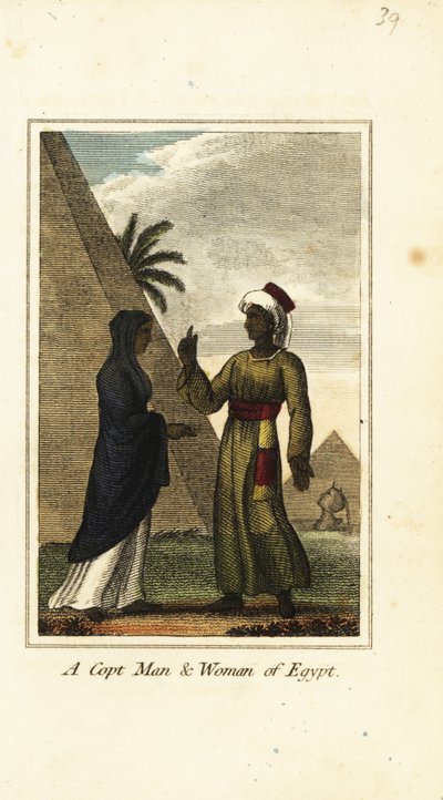 Een Koptische man en vrouw uit Egypte door English School