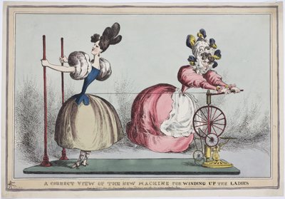 Een Correcte Weergave van de Nieuwe Machine voor het Oprollen van de Dames, gepubliceerd door Thomas McLean, ca. 1830 door English School