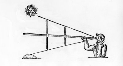 Een Kruisstaf, illustratie uit A Seamans Secrets door John Davis, gepubliceerd 1595 door English School