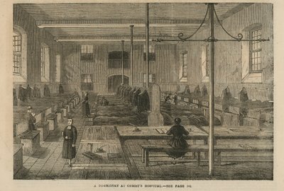 Een slaapzaal bij Christs Hospital door English School