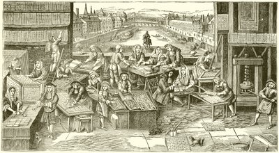 Een Franse speelkaartenfabriek in de tijd van Lodewijk XIV door English School