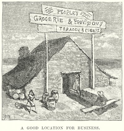 Een goede locatie voor bedrijven (gravure) door English School