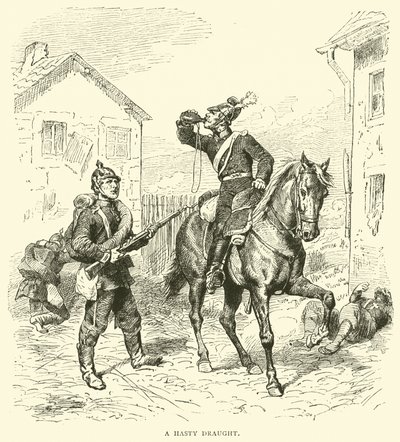 Een haastige slok, januari 1871 door English School