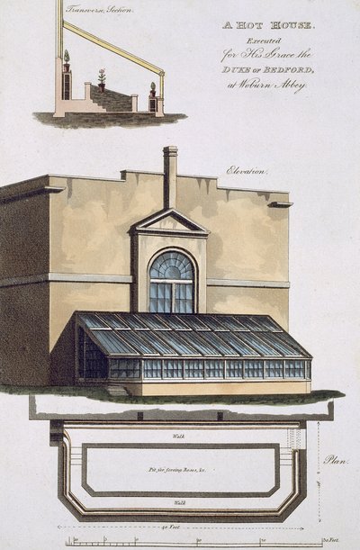 Een Kas uitgevoerd voor zijn Genade de Hertog van Bedford bij Woburn Abbey, 1806 door English School