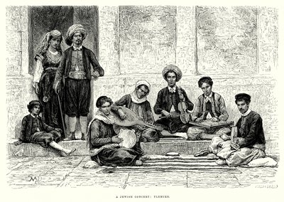 Een joods concert: Tlemcen (gravure) door English School