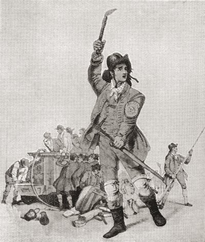 Een Londense brandweerman in de jaren 1790. Uit The Strand Magazine gepubliceerd in 1897. door English School