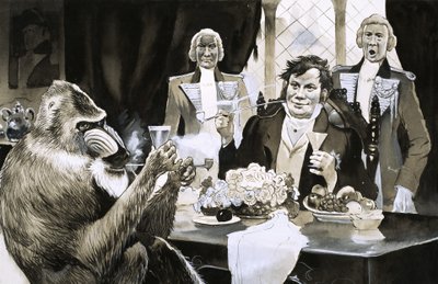 Een Mandrill baviaan was ooit de koninklijke gast van George IV door English School