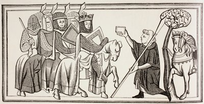 Een Boodschap wordt gebracht aan een Koning en zijn Leger, ca. 1880 door English School