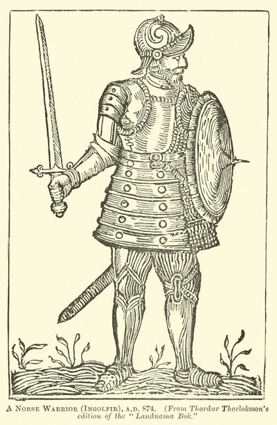 Een Noorse Krijger, Ingolfir, AD 874 door English School