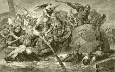 Een plundertocht van de Vikingen door English School
