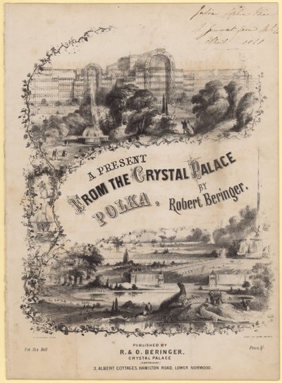 Een Geschenk van het Crystal Palace Polka door English School