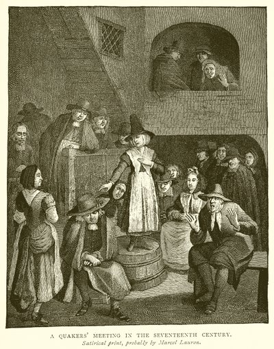 Een Quakers Bijeenkomst in de Zeventiende Eeuw door English School