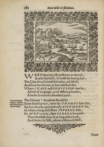 Een Landelijk Tafereel met het gedicht 