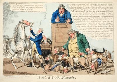 Een verkoop van vossenjacht honden door English School
