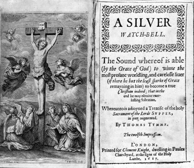 Een zilveren horlogebel door Thomas Tymme, 1617 door English School