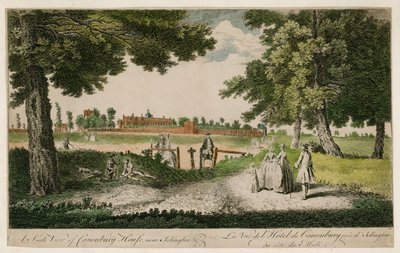 Een Zuidelijk Uitzicht op Canonbury House, nabij Islington door English School