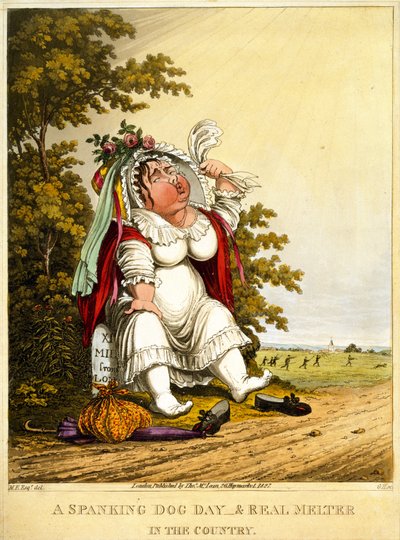 Een Honden Dag & Echte Smelter op het Platteland, gegraveerd door George Hunt, gepubliceerd door Thomas McLean, Londen, 1827 door English School