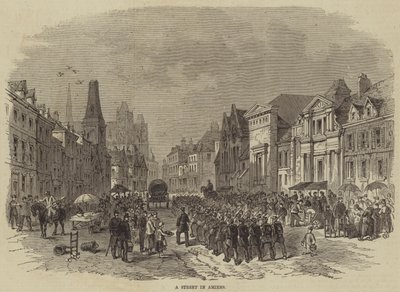 Een straat in Amiens door English School