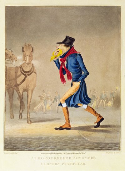 Een volbloed november en Londen Bijzonder, uitgegeven door T. McLean, 1827 door English School