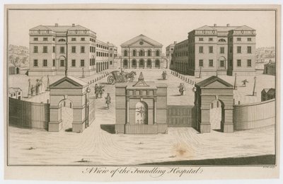 Een Uitzicht op het Foundling Hospital, Londen door English School
